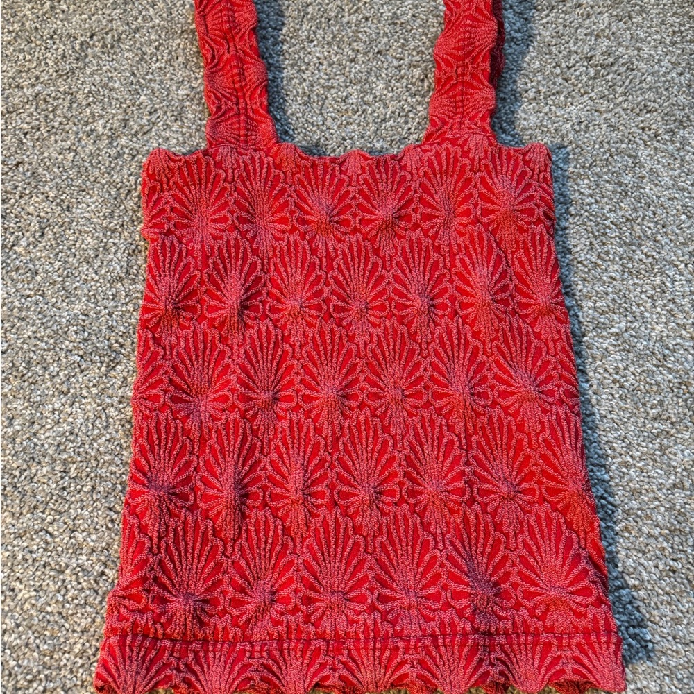 Red Free People Tank